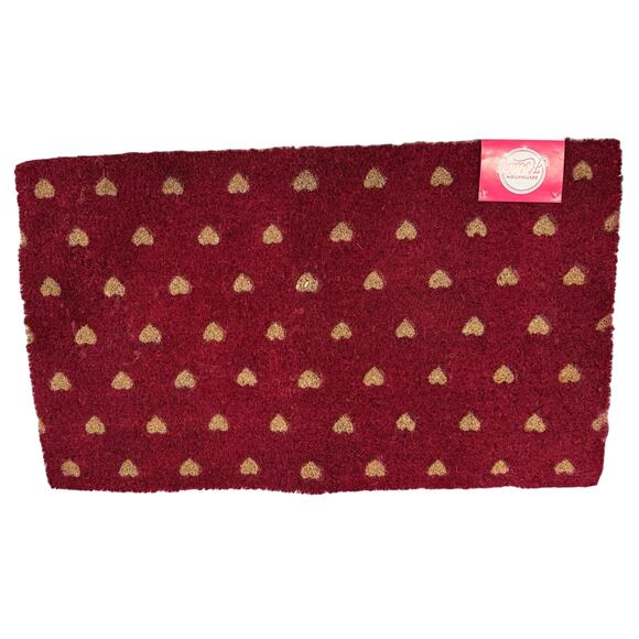 HEB Destination Holiday Rectangular Doormat Heart Print NWT - Picture 1 of 2